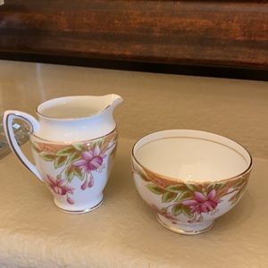 Vintage Rosina Bone China cream & sugar